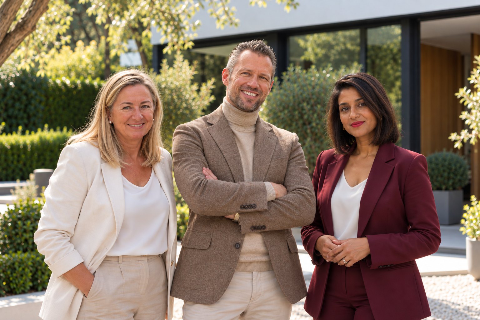 Het team van D&G Vastgoedexpertise: Imelda Speltincx, Alexander Bierinckx en Sara Ramlochan